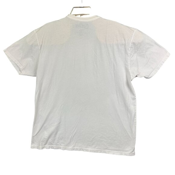 Marvel Avengers T-Shirt Men 2XL White Captain America Shield Distressed Graphic - Picture 2 of 6